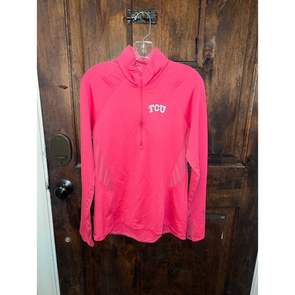 Pink TCU Quarter Zip